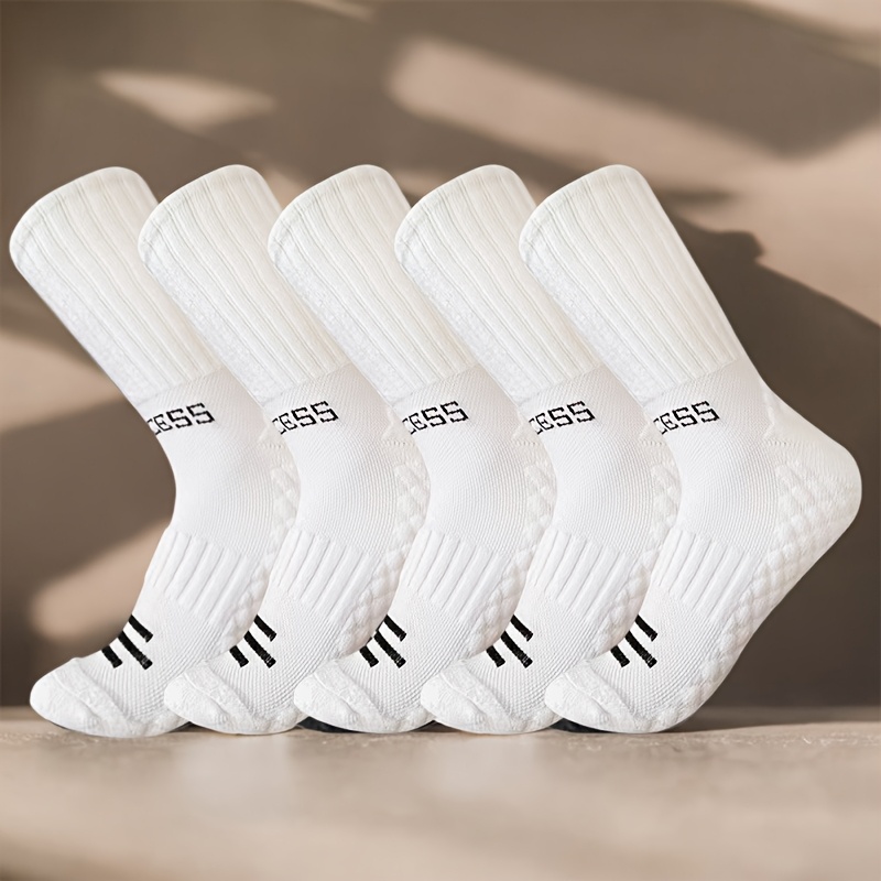 E-shop 5 Paar Herren-Handtuchbündchensocken im neuen Frühling/Sommer-Stil, atmungsaktiv, schweißabsorbierend, schlicht, vielseitig, einfarbig mit
