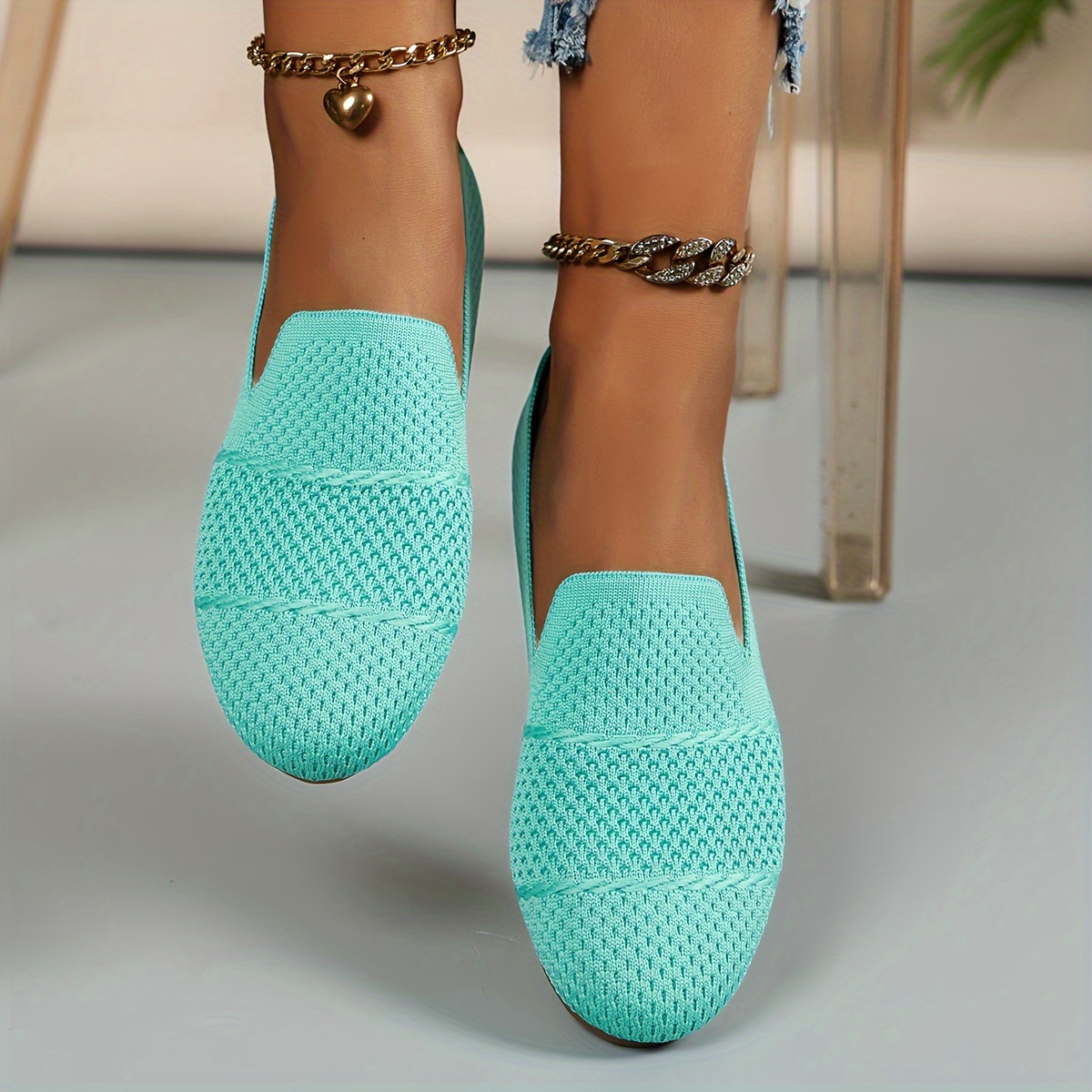 Image of Liu Lei - Women's Flat Knit Shoes, Women Shoes Elegant Women Shoes Shoes