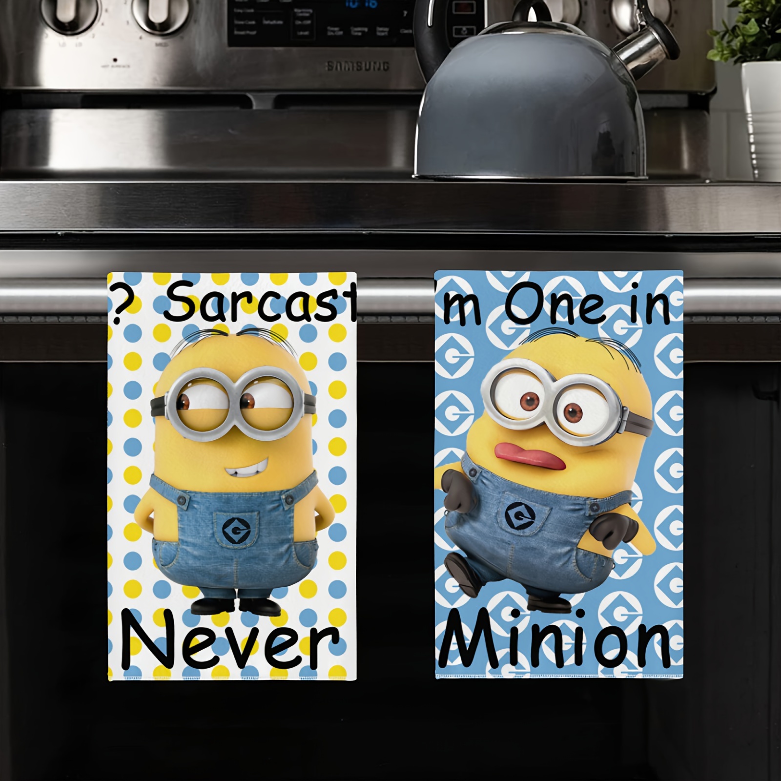 

2- Minions Towels, Dish Cloths, Polyester Towels, , , For New And Housewarming Party Supplies