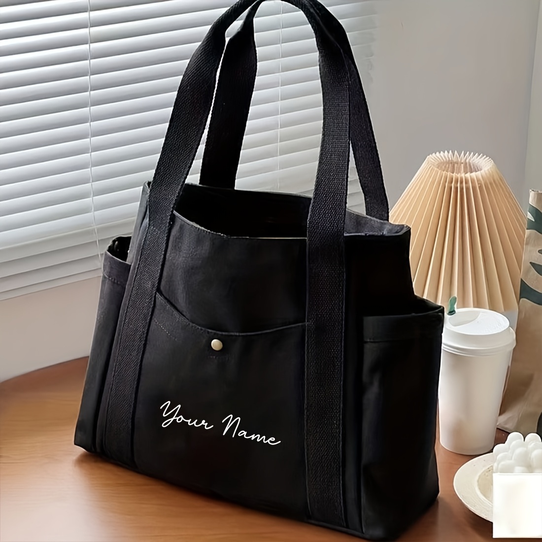TEMU 1 Custom Name Handbag, Personalized For You, Perfect As A Shoulder Bag, Casual Shopping Tote, Spacious Enough For Travel, Versatile And