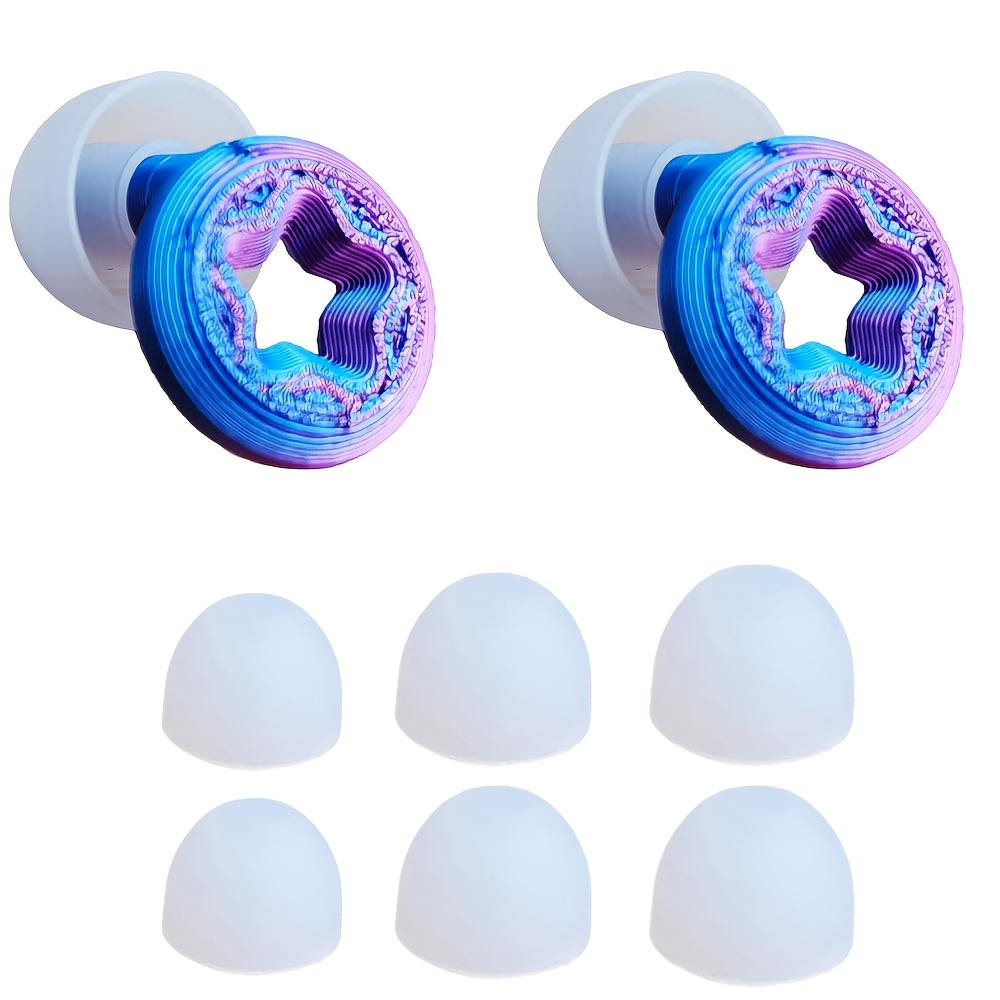 TEMU Bouchons d'oreille en silicone pour le sommeil, motif étoile, ajustement confortable, 3 paires de couvre-oreilles remplaçables, lavables et