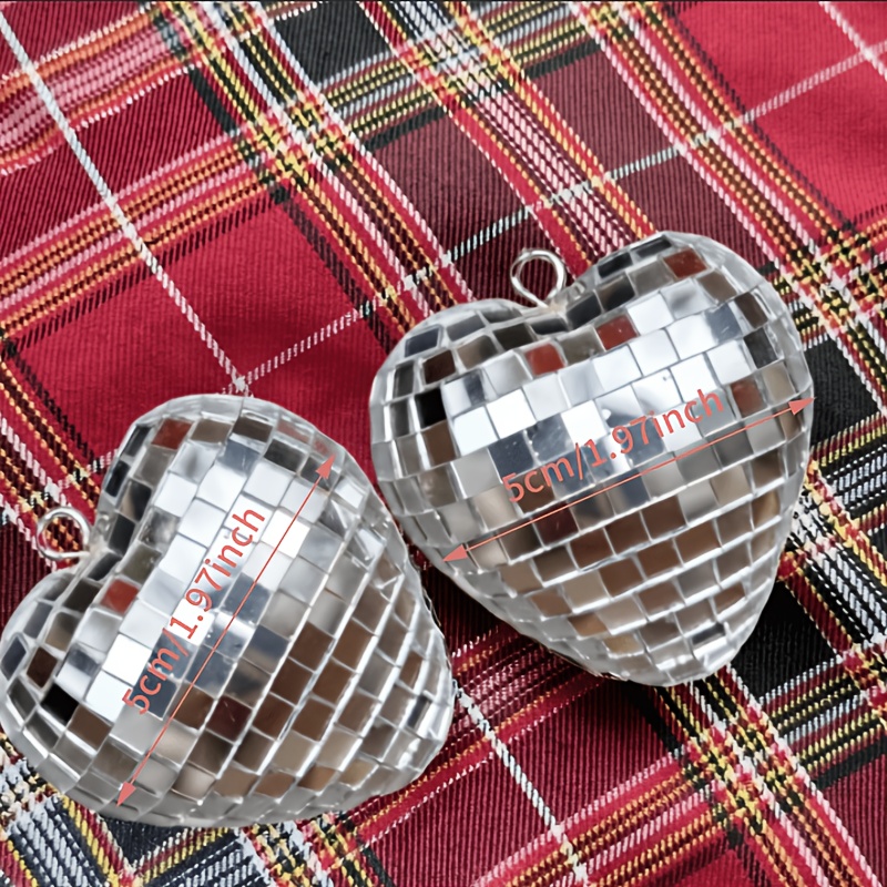 Image of 2pcs Silvery Glass Decorations - , Suitable For Djs, Clubs, , Bars, Weddings, Holidays, Laser Balls, And Celebrations - No Electricity Required, No Feathers