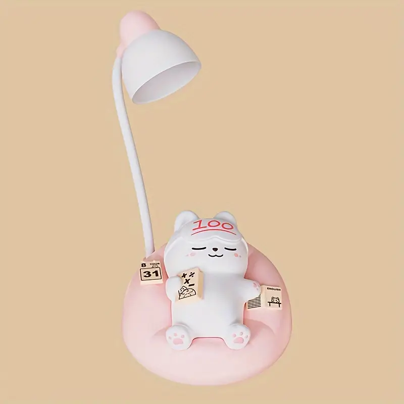 art dimmable animal themed table lamp usb powered with touch control 3 level adjustable brightness battery powered with 1200mah rechargeable lithium battery plastic shade desk lamp for bedroom study office decor ideal gift for friends on thanksgiving birthday Product details 6