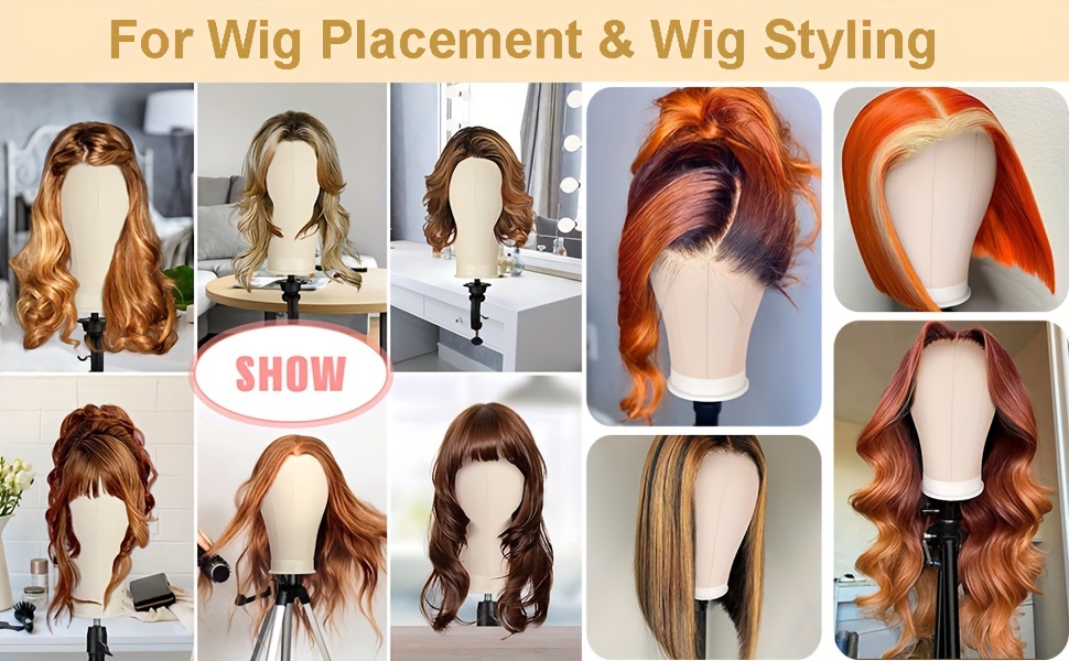 cabeça de peruca de tela de 22 polegadas com suporte, cabeça de   de peruca com suporte, suporte de mesa para peruca com tripé para exibição de fabricação de perucas,  , presente de páscoa para   da mãe detalhes 0