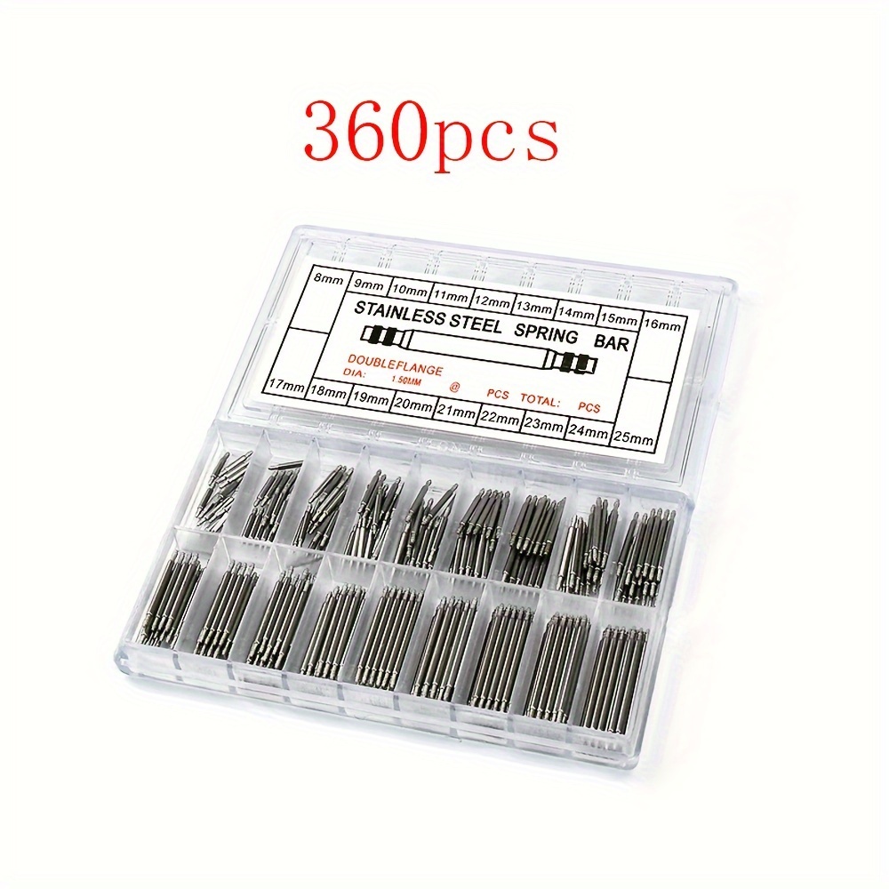 Image of Watch Hands Watch Accessories 180pcs/270pcs/360pcs Full Stainless Steel Seamless Watch Hands 8-25mm