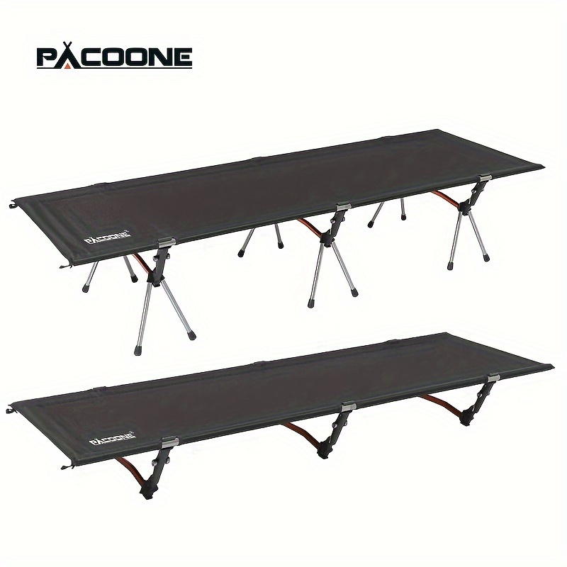 

Pacoone Camping Cot Portable Folding Bed Ultralight Aluminum Alloy Sleeping Cot Outdoor Hiking Backpacking Travel