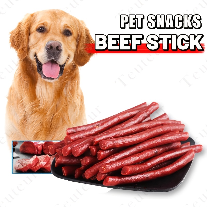 Natural Beef Sticks Dog Treats, High Protein Grain-Free Jerky Chews for Small to Large Dogs, Training Rewards in Various Beef Flavors