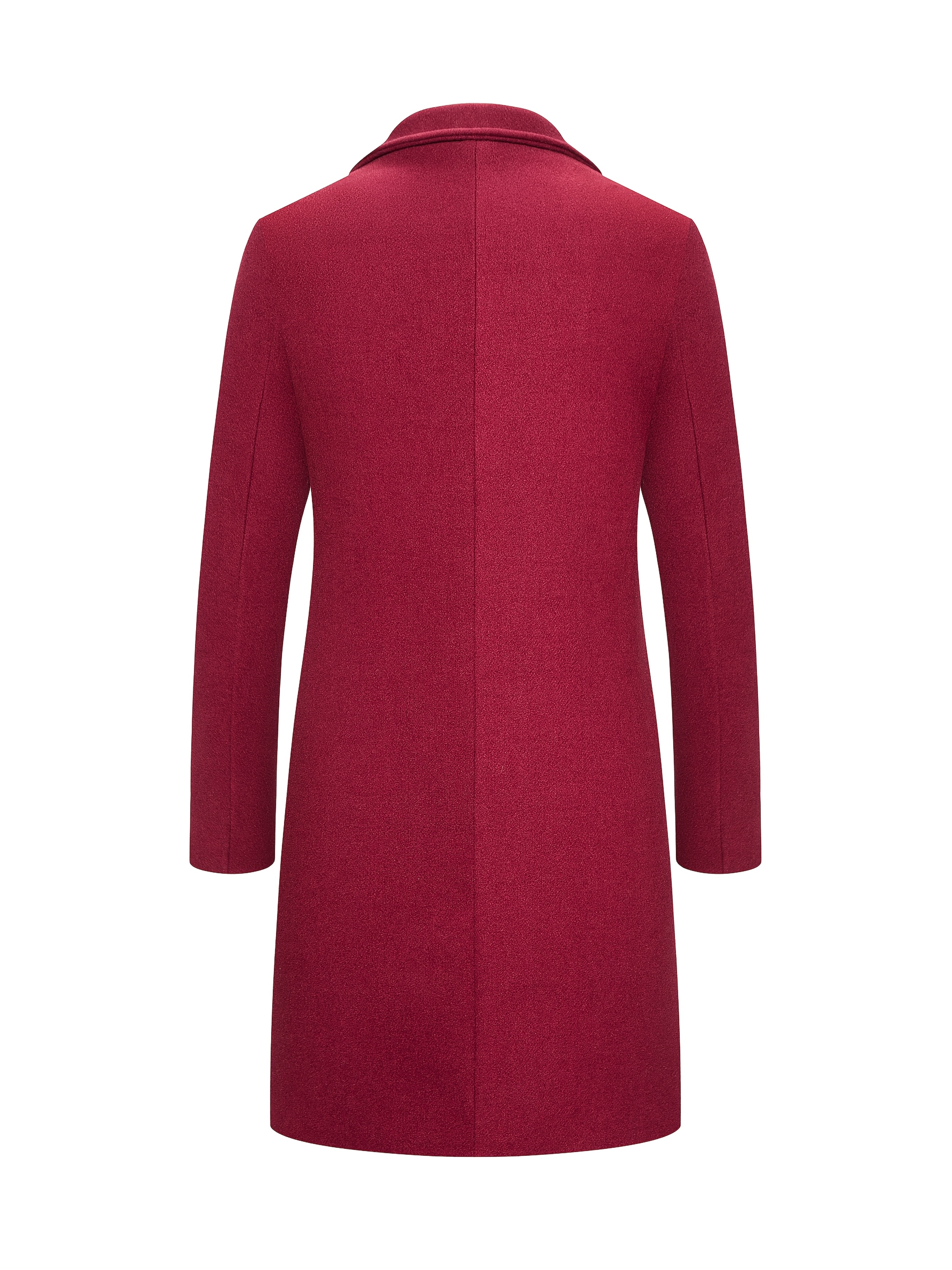 mens   length single breasted tweed overcoat mens solid color trench coat Product details 27