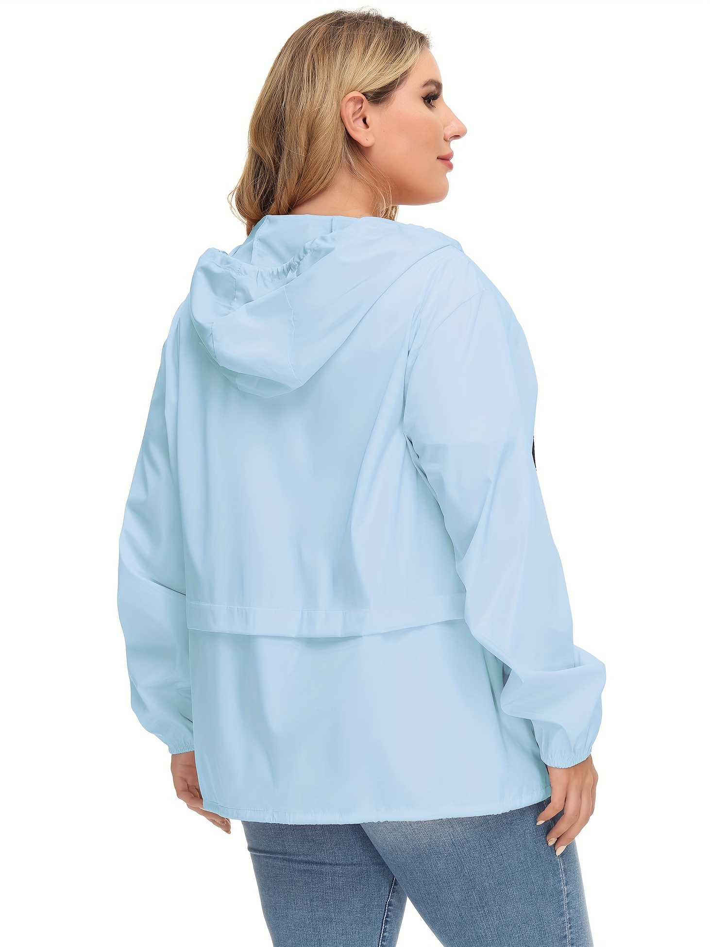 Packable Raincoat Women's Plus Size Rain Jackets With Hood