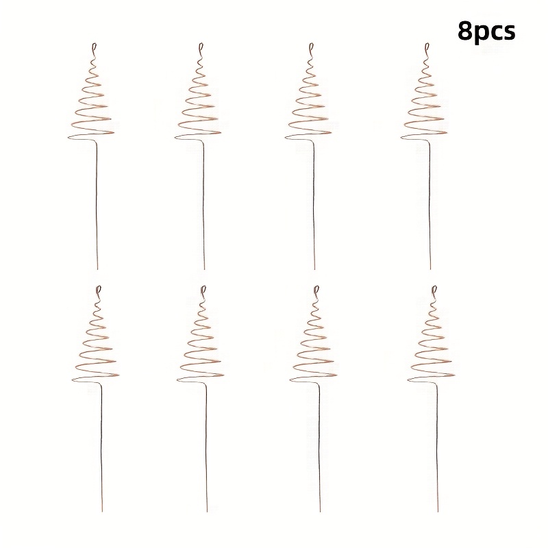 8/10 Pure Copper Spiral Plant Stakes, -cultivation Pure Copper Plant Stakes, Spiral Metal Growth Stakes, Pure Copper Spiral Rods For -cultivation Of Garden Plants And Vegetables