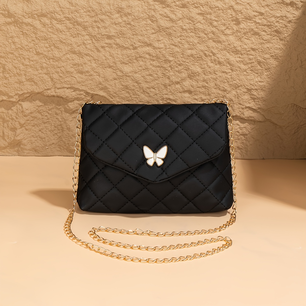 Women' Korean-style Crossbody Bag With Detachable Chain Strap & Closure - Accent Square Purse Suitable For Everyday, Office, - Korean Version Chain Chain Handbag