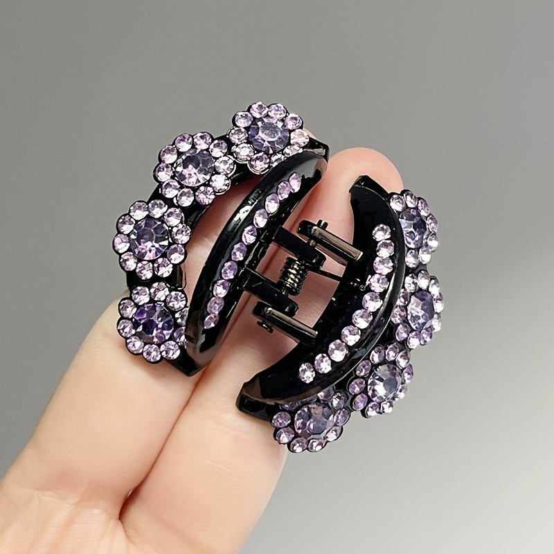 TEMU Pinza para el cabello con diamantes de de , pinza de tiburón para coleta trasera, pinza para el cabello media, accesorio para el cabello medio