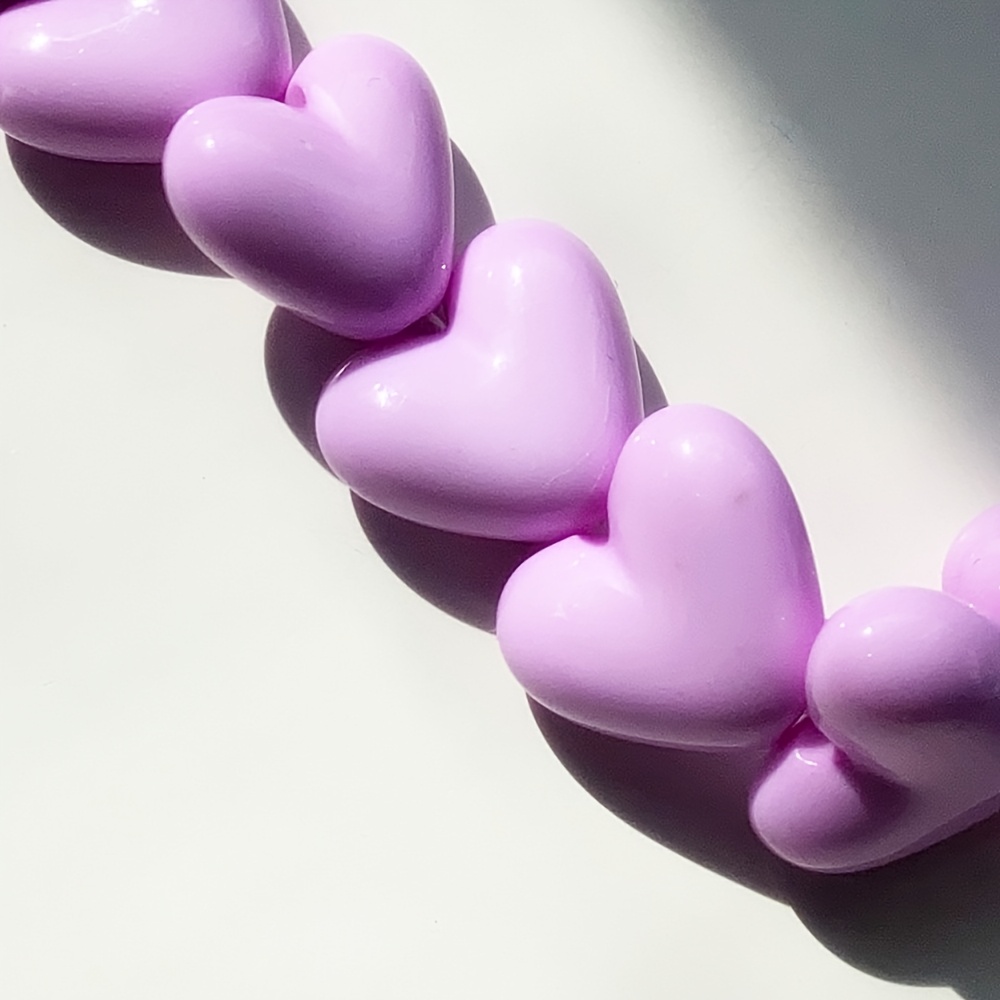 Heart Shaped Acrylic Bracelet for Women