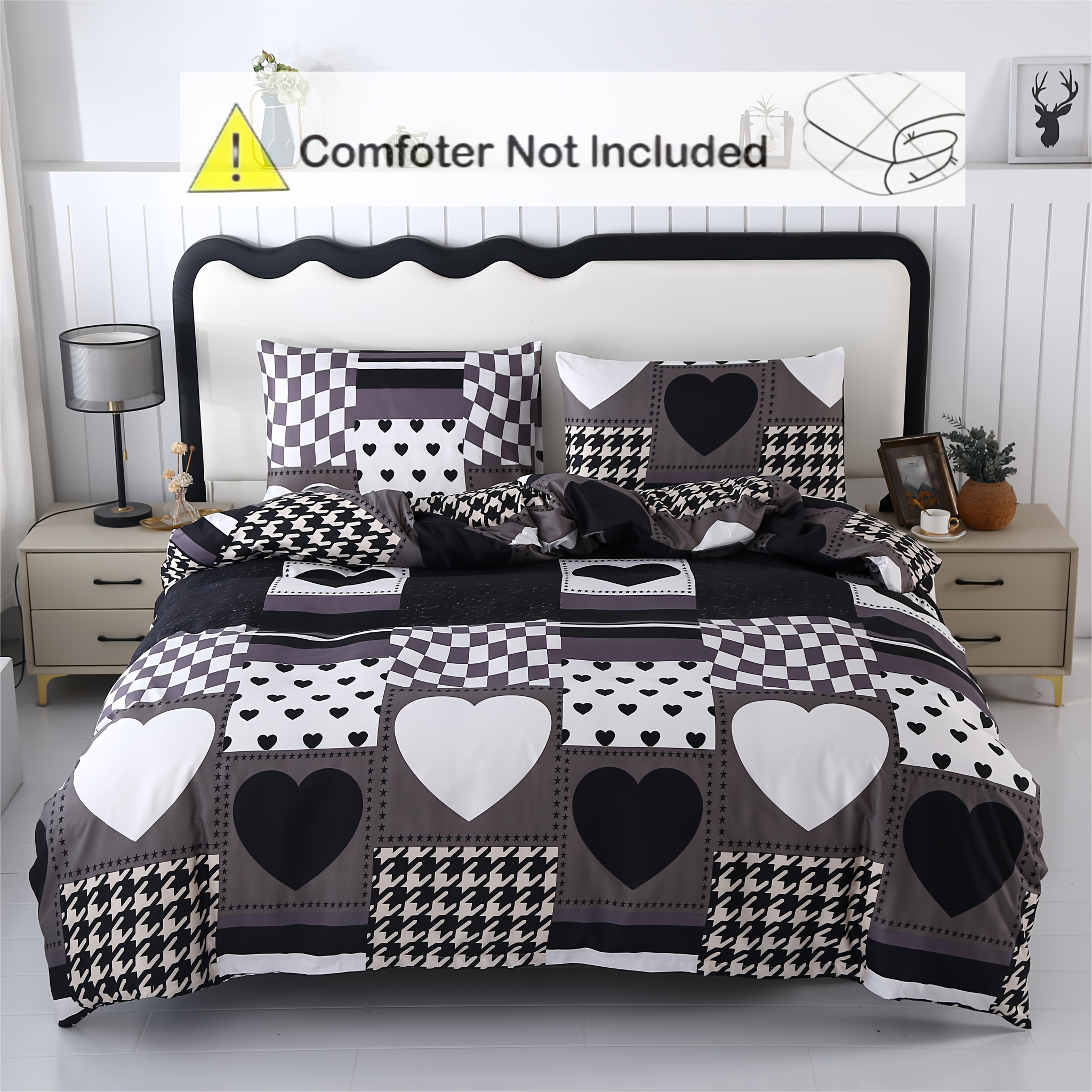 3pcs Brushed Printed Pattern Duvet Cover Set, Soft And Comfortable, Breathable And Wrinkle-resistant, Shrink-proof, Suitable For Bedroom, , Dormitory, Hotel (no Filling) Pillowcase Patterns Home