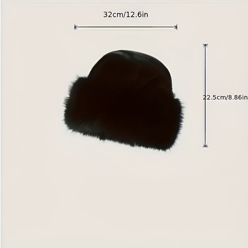 elegant womens faux fur winter hat cozy warm thickened mongolian cap with ear protection stylish   in cream brown white black   polyester hand or   only Product details 4