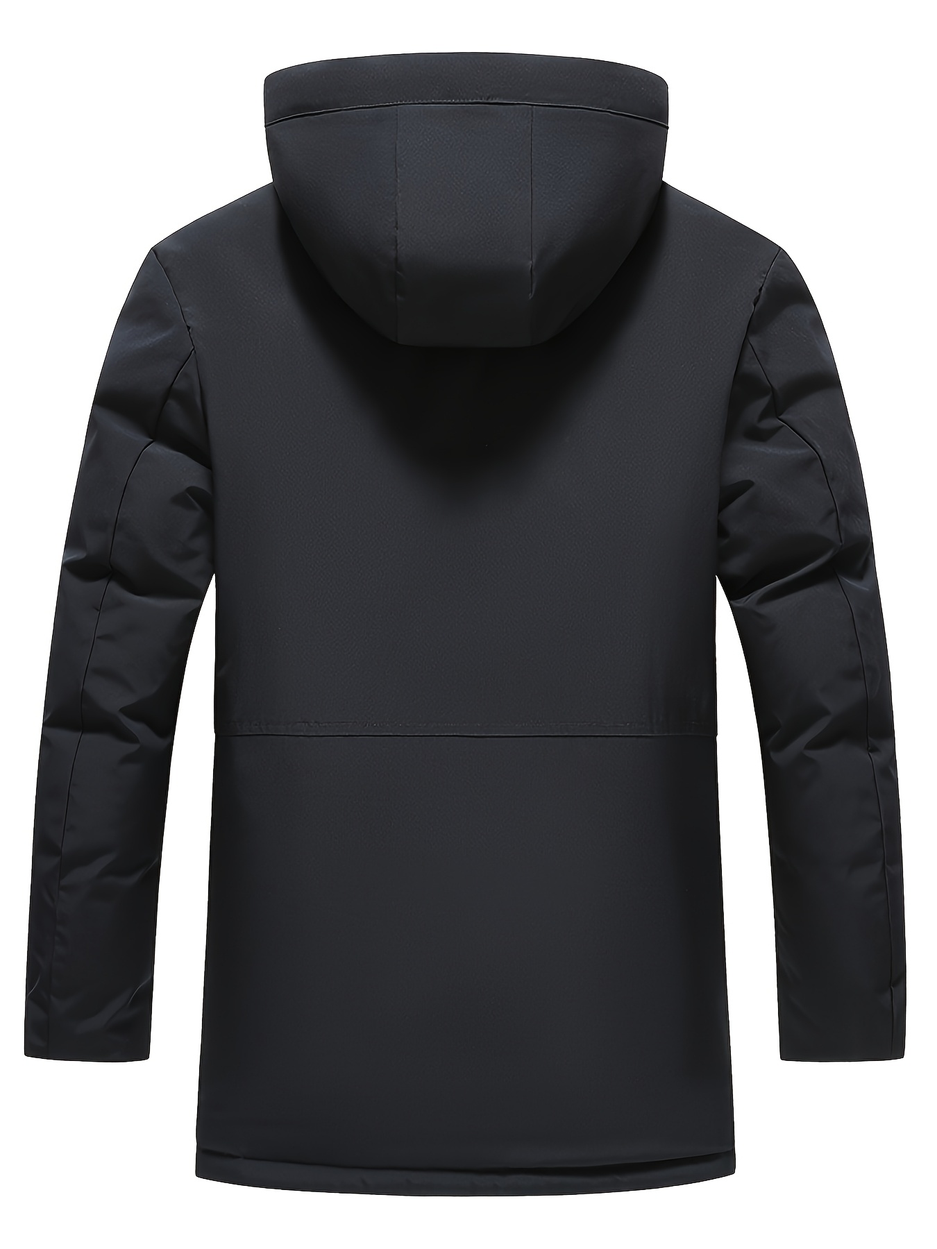 Men's Winter Fleece Lined Hooded Parka Jacket, Thick Warm Coat
