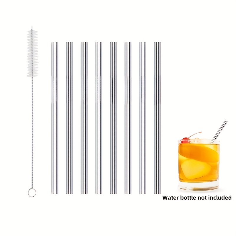 E-shop Wiederverwendbare Edelstahl-Ministröhrchen - 6 mm x 5,9 Zoll polierte Metalltrinkhalme, geeignet für Wasser Saft. Hochwertige, lebensmittelechte