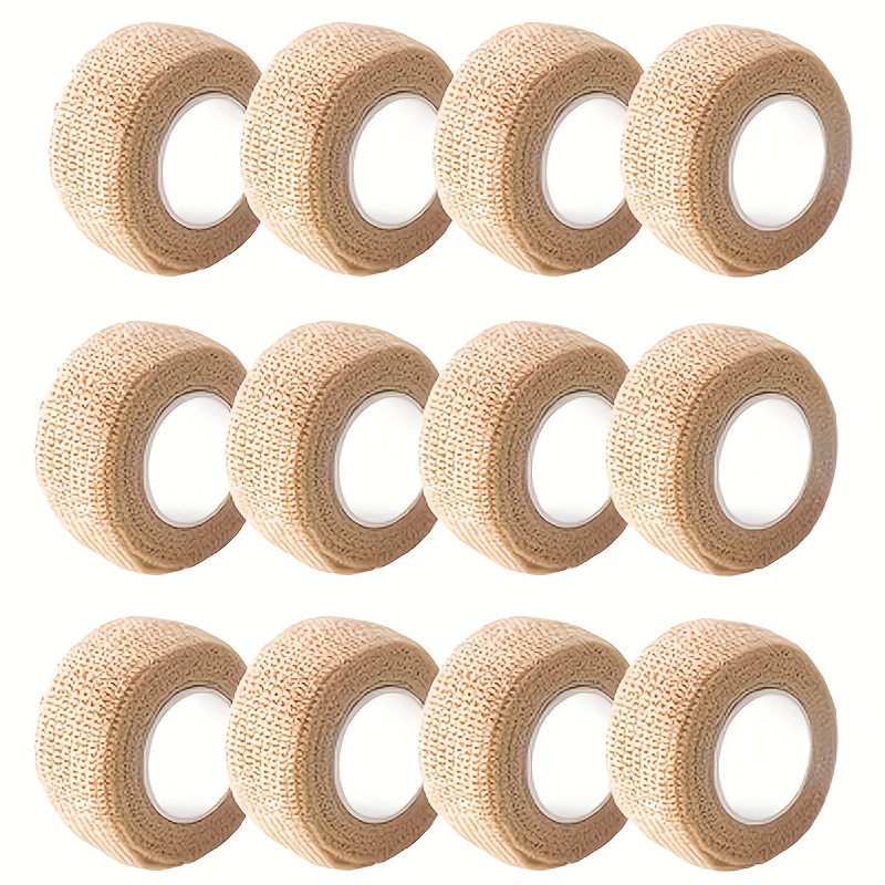 Image of 12 Rolls Finger/toe Non-woven Bandage, Durable Elastic Wraps, Self Adhesive Toe Protectors For Preventing Blister Friction And Providing Wrapping Protection