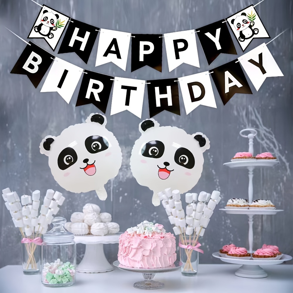 38pcs Panda Theme Birthday Party Gathering Decoration Birthday Flag