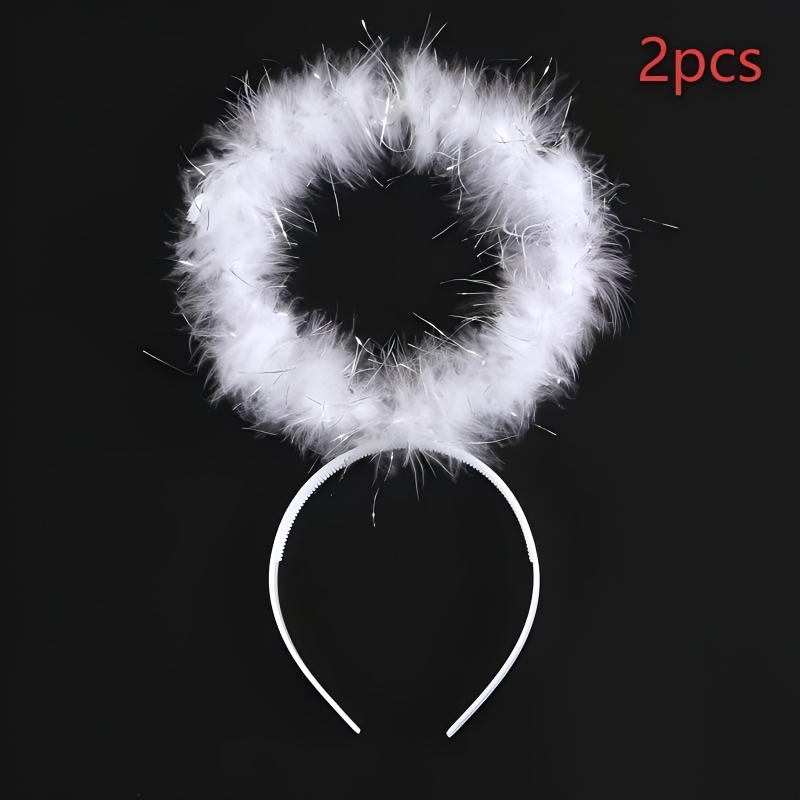 Image of 2pcs Feather Headbands Headwear Feather Headbands, Suitable For Adult Clothing Halloween And Christmas Clothing Accessories