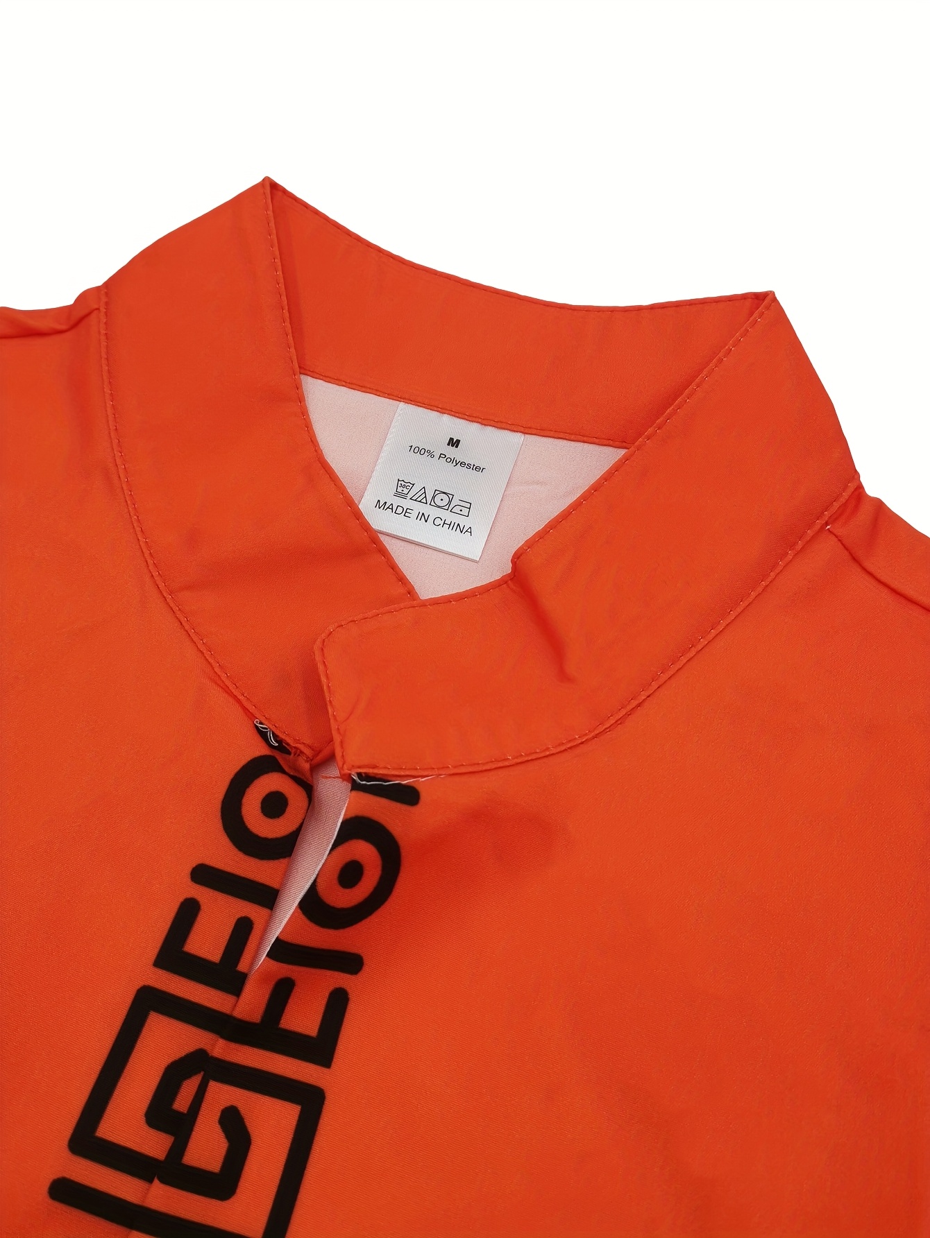 Men'S Vibrant Orange 3D Print Stand Collar Long Sleeve Shirt - Ethnic Tribal Pattern, Casual Button-Up with Chest Pocket, Non-Stretch Fabric, Perfect for Outdoor & Casual Attire, Casual Attire Shirt | Vibrant Print Shirt | Nonstretch Fabric, Men Shirt, Shirt For Men, Men Clothe, Long Sleeve Shirt Men, Shirt For Men Stylish, Short Sleeve Shirt Men