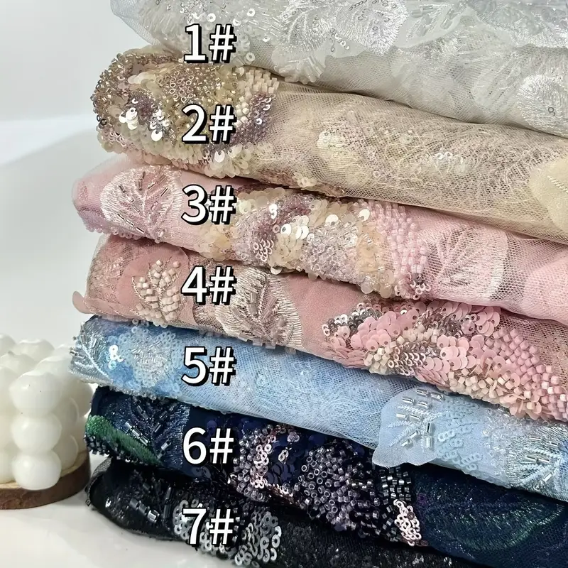 Elegant Floral Lace Fabric with Pearl Embellishments - 100% Polyester * Only, Cut by the Yard * Wedding Dresses and Formal Gowns, Wedding Dress Fabric | Floral Lace Fabric | Intricate Embroidery, ... Elegant Floral Lace Fabric with Pearl Embellishments - 100% Polyester * Only, Cut by the Yard * Wedding Dresses and Formal Gowns, Wedding Dress Fabric | Floral Lace Fabric | Intricate Embroidery, ...