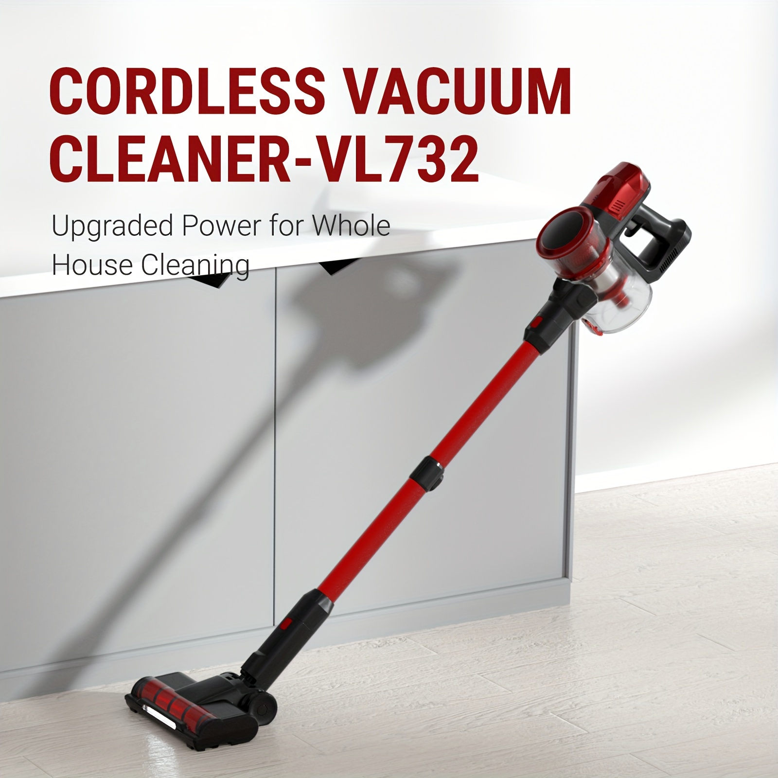 

Vaclife Cordless Vacuum Cleaner For Home, Rechargeable Stick Vacuum With Strong Suction For Pet Hair, Carpet And Hard Floor, 45-min Max Runtime