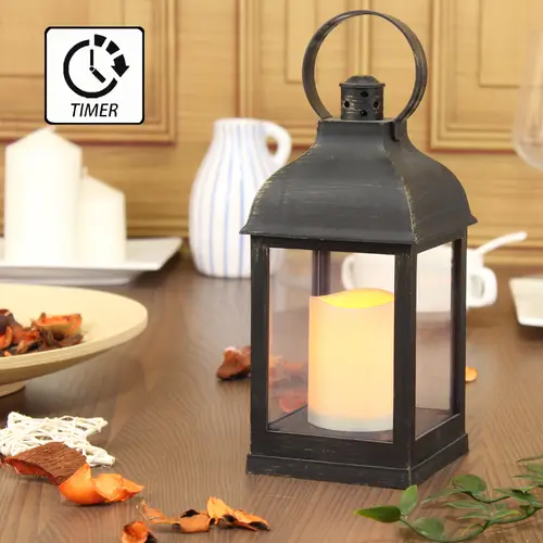 2pcs weather resistant led lanterns with flameless flickering candle light dark brown plastic outdoor hanging lights for patio porch backyard balcony or cabin decor batteries not included lanterns decorative outdoor