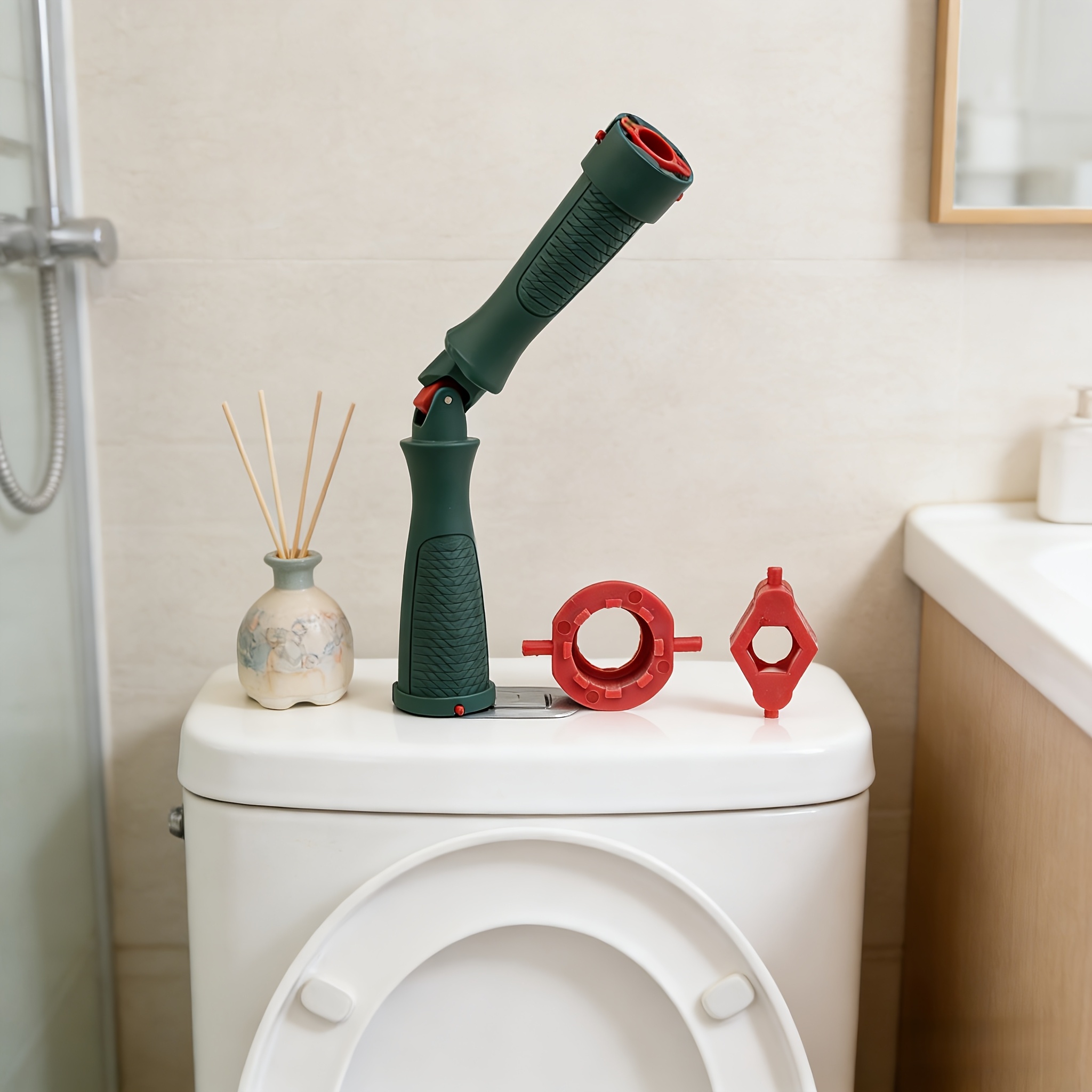 TEMU Chiave per Sedile WC, Kit di Installazione e Riparazione a Rotazione con Adattatore, Plastica PAG6+GF30 ad Resistenza, Utensile Manuale per