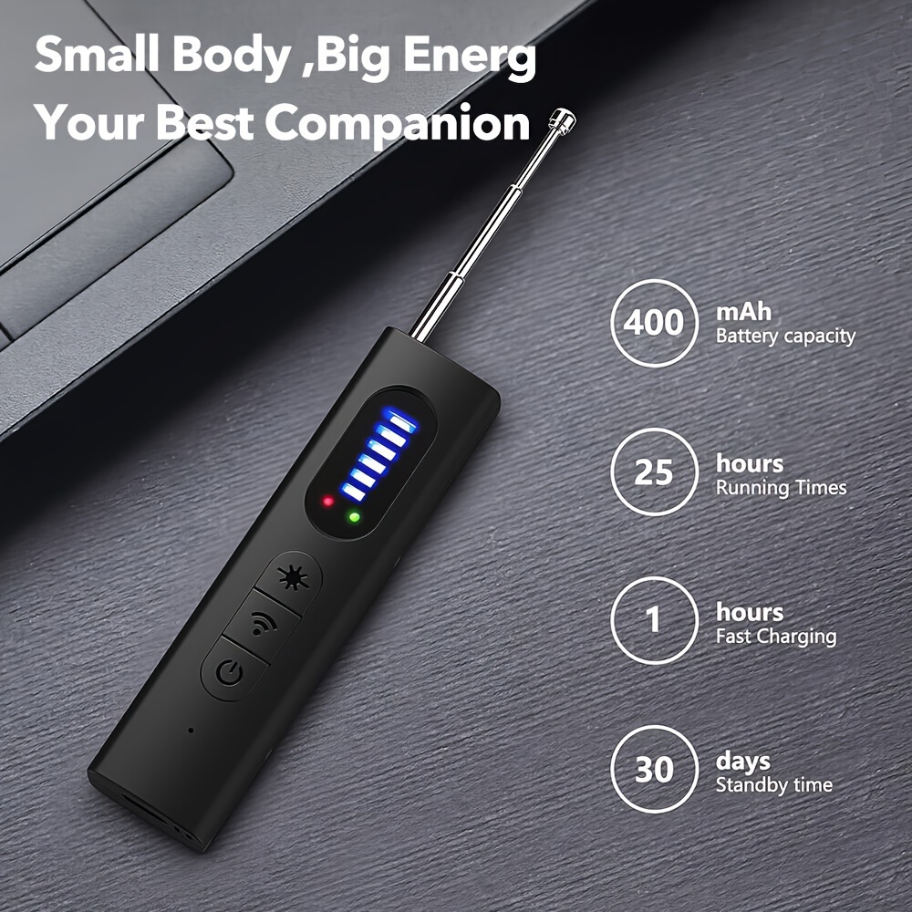 TEMU Device For Detecting Cameras With 5 Sensitivity Levels: It Can Identify Spying Devices, Bugs, Gps Trackers, Rf , And Wiretapping Equipment.