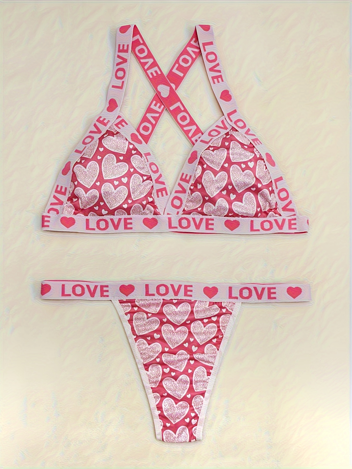 VS Valentine's Heart Lingerie Panty selling Set