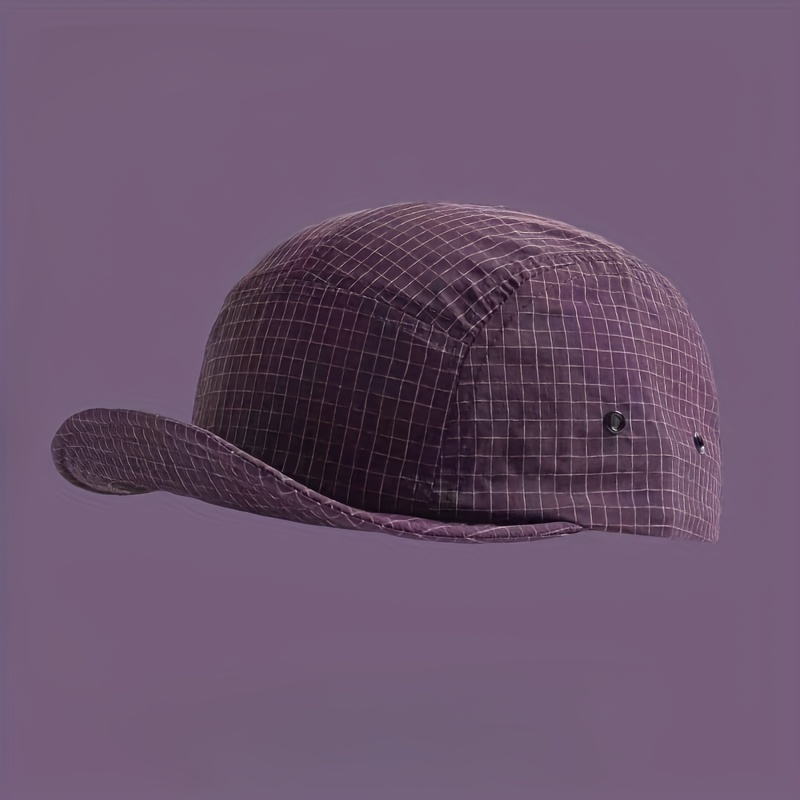 TEMU Solid Color Light Board 5pcs Short Brim Baseball Cap Unisex Casual All-match Sunshade Sports Cap