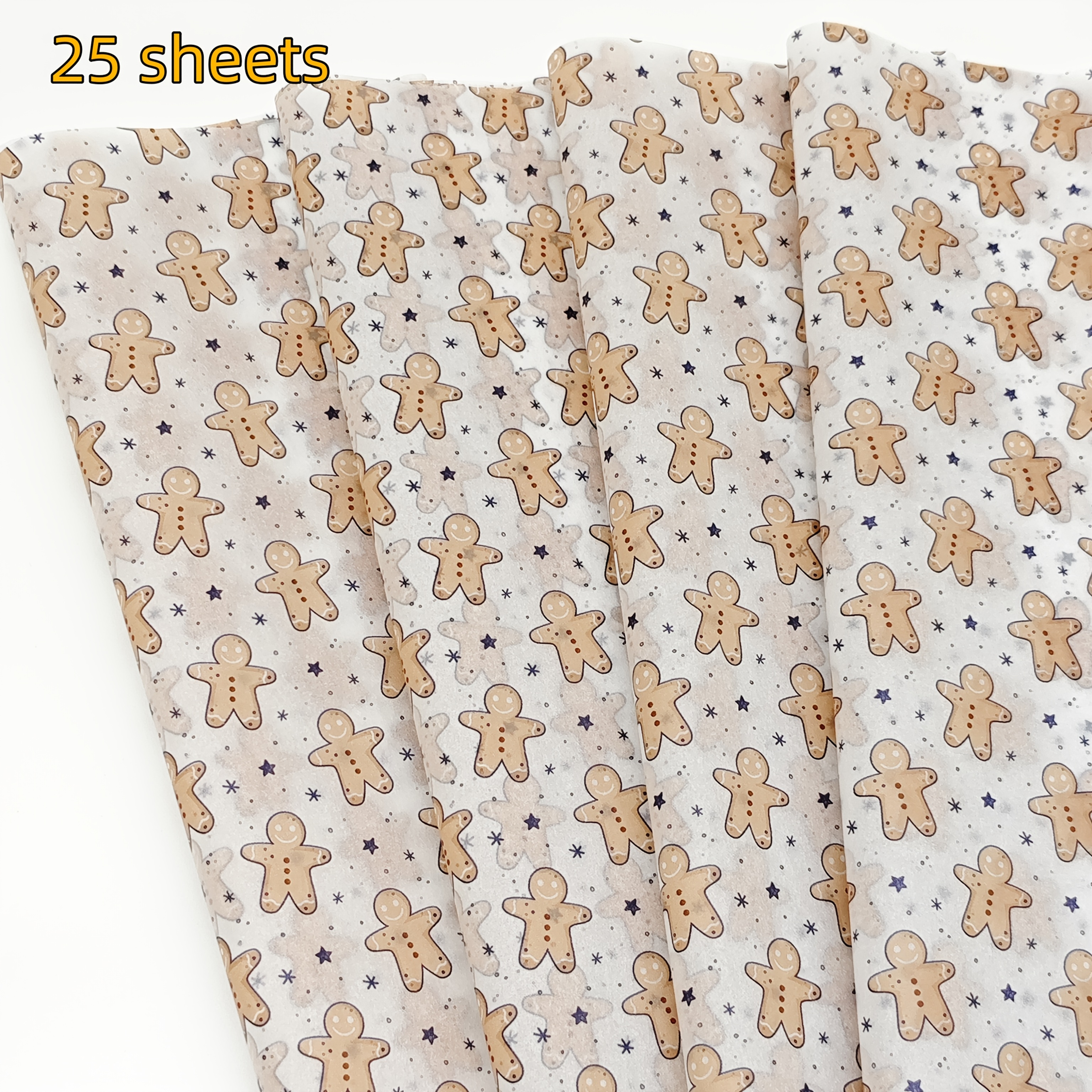 TEMU 25 feuilles de papier fin avec motif de d', 20 x 14 pouces, papier d'emballage cadeau, idéal pour Noël, mariage, hiver, emballage de cadeaux