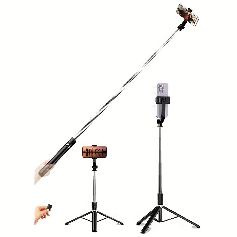 a 68 inch extendable selfie stick that   as a professional floor tripod for live streaming featuring a wireless   degree rotation and a stable anti shake design   travel   and outdoor for live broadcasts works with Product details 6