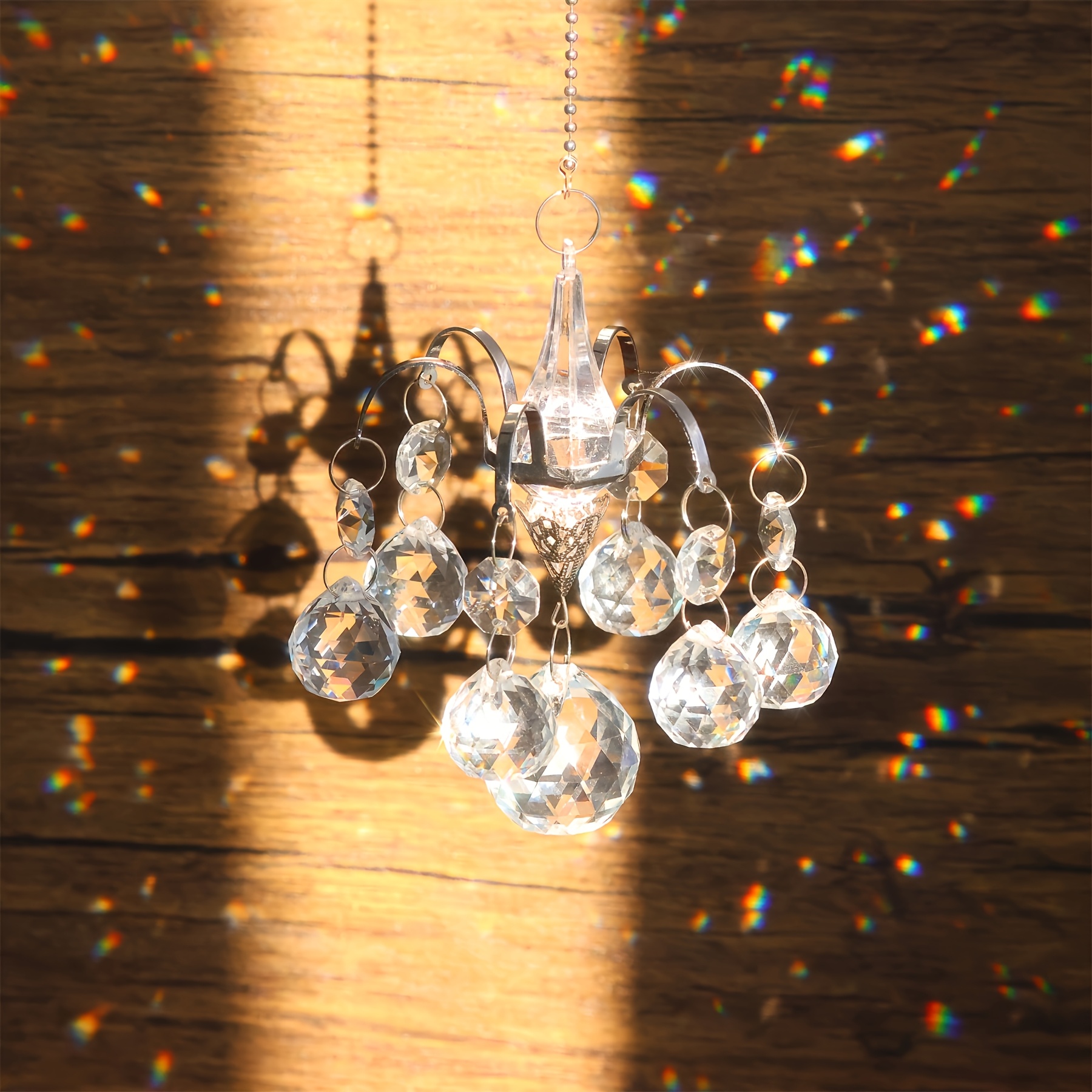 TEMU 1pc Exquisite Claw-shaped Crystal Suncatcher - Sparkling Crystal Ball Hanging Wind Chime Light Catcher And Stunning - Handcrafted, Delicate, And