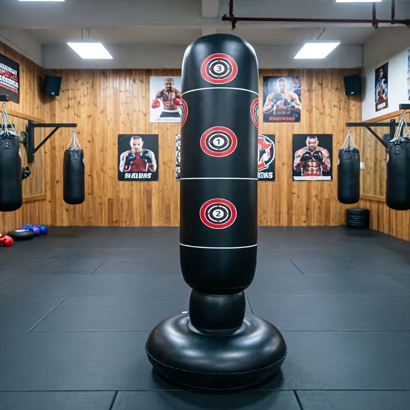 Freestanding Inflatable Digital Punching Bag, Inflatable Punching Post for Adults, Suitable for Boxing Training