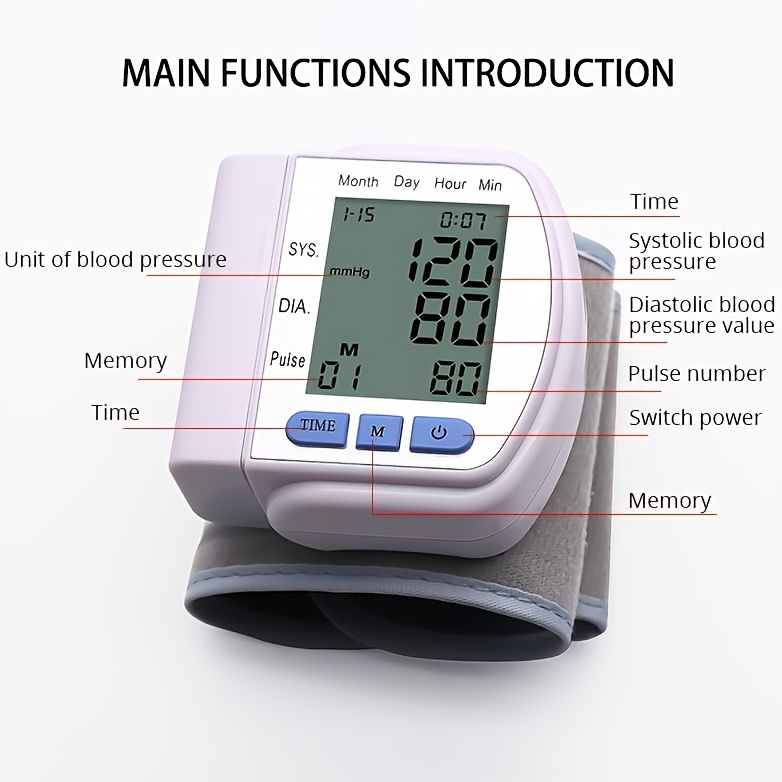   kun automatic digital wrist   with large lcd display and adjustable cuff suitable for adult use battery operated 36v or below no   Product details 3
