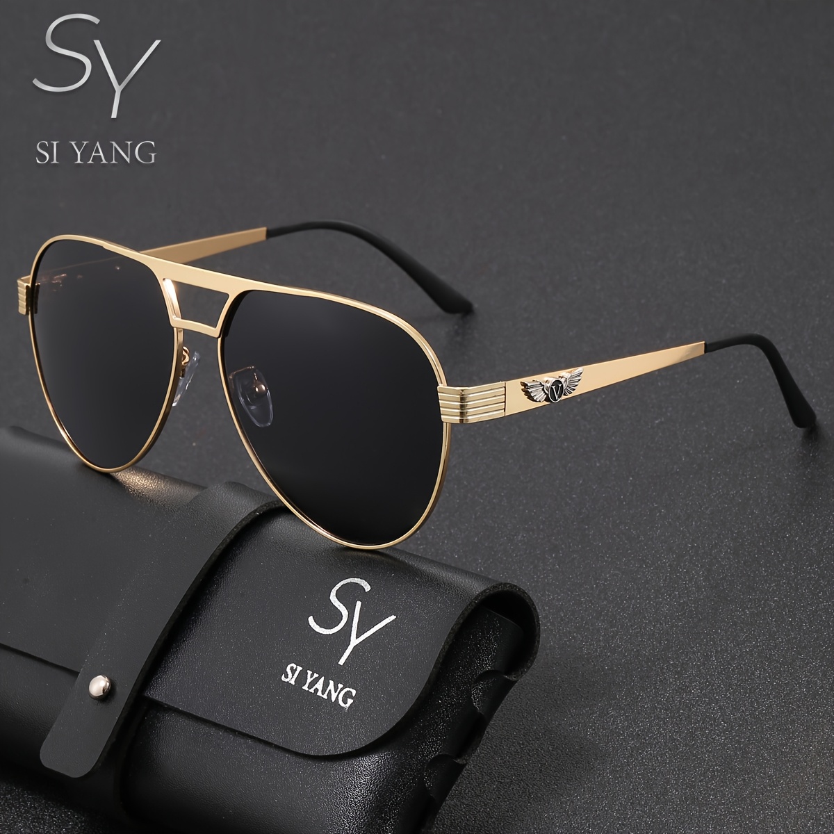 Sy Si Yang Brand Men's And Women's Casual Classic Toad-shaped Sunglasses, Versatile Polarized Uv Protection Sunglasses For Outdoor Commuting, Dating, Fishing, Driving, And Mountaineering