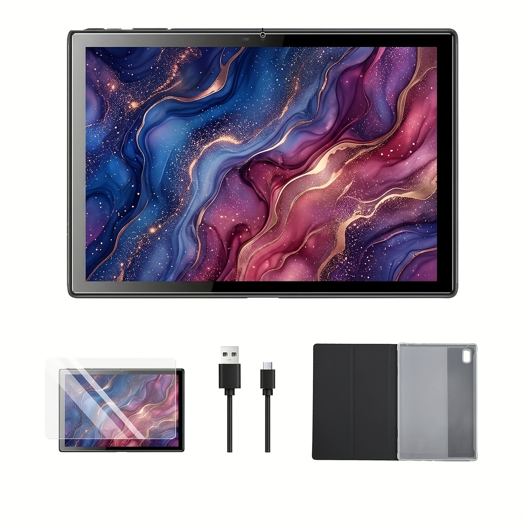 TEMU Tablet Tibuta de 10 pulgadas, 8GB (3GB+5GB) RAM, 64GB ROM, Soporte de de 256GB, Tablet 15, Cámara de 5.0MP + 8.0MP, Batería de 5000Mah, 1280X800