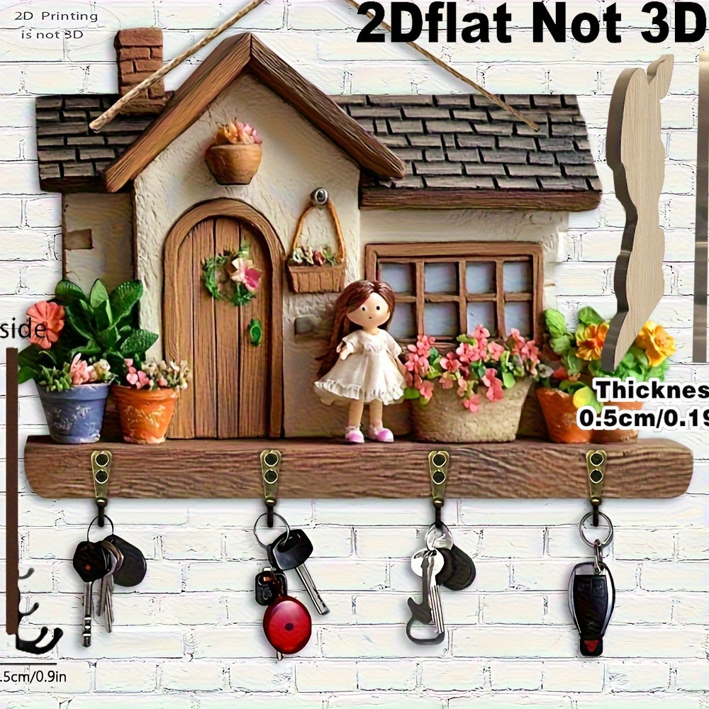 2d pieza lindo colgador llaves multifuncional madera Temu Ecuador