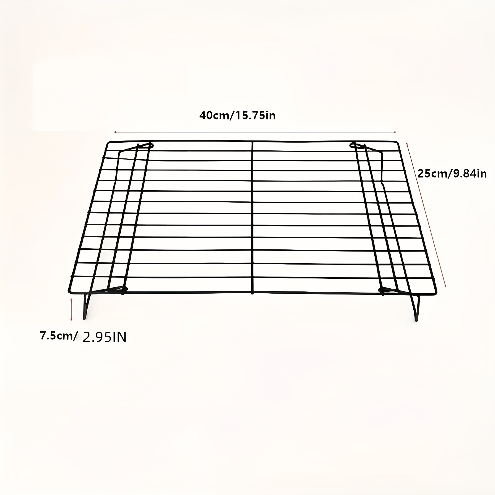 E-shop 16X10 Zoll Zusammenklappbares Kühlgestell, Backblechgestell, Stapelbares Backen Kochen Trocknen Kühlgestell, Camping Grill, BBQ Gestell,