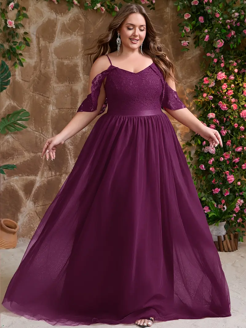 plus size plus size womens lace mesh evening gown mothers - Temu Oman plus size plus size womens lace mesh evening gown mothers - Temu Oman