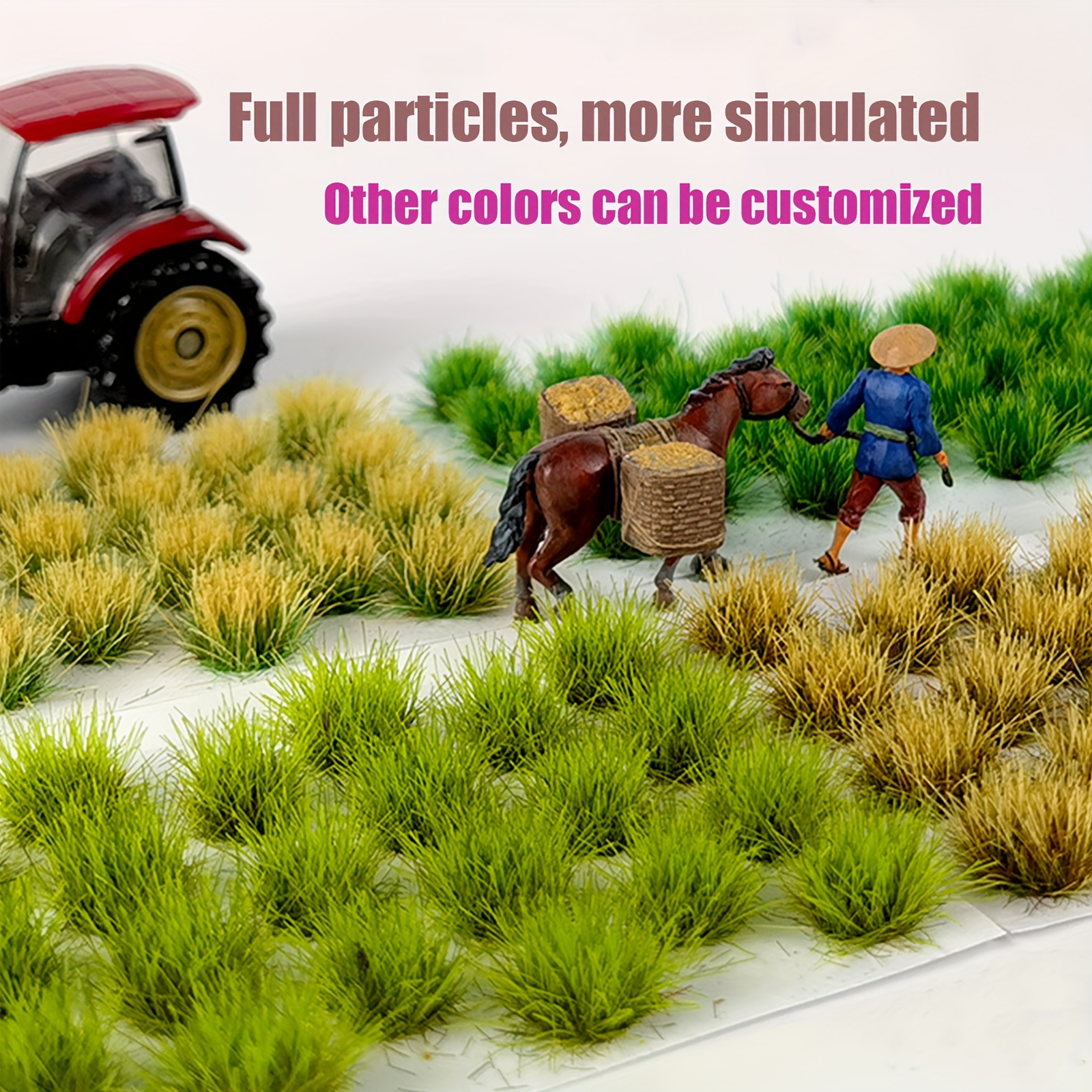 Touffes D'herbe Miniatures Décoratives - 11 Cm - Pour Maquettes Ou Tables De Jeu