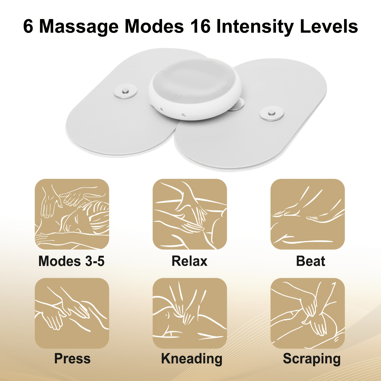 rechargeable cordless tens ems muscle stimulator 6 professional   16   levels full   massager portable recovery device gift for parents fitness lovers Product details 3