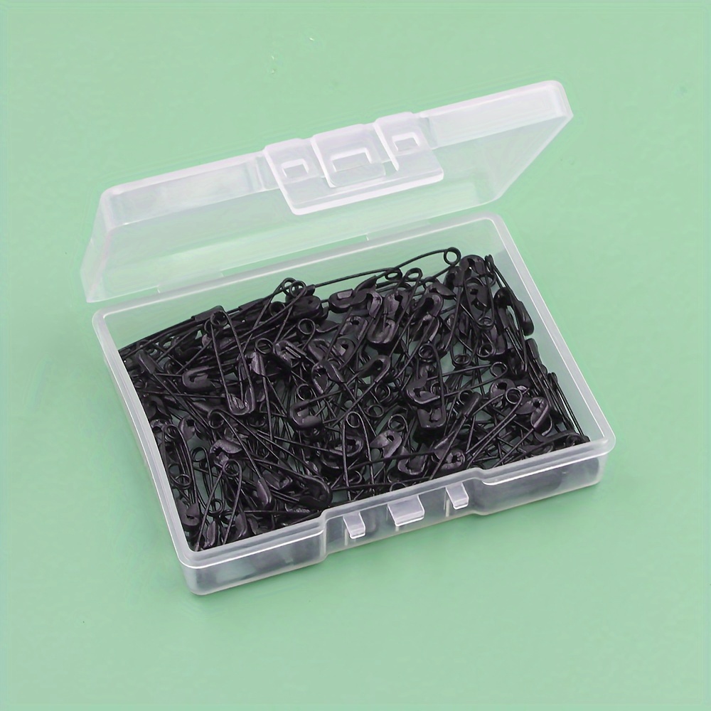 

120pcs/box Small Black Safety Pins, Sewing Notions, 0.748in