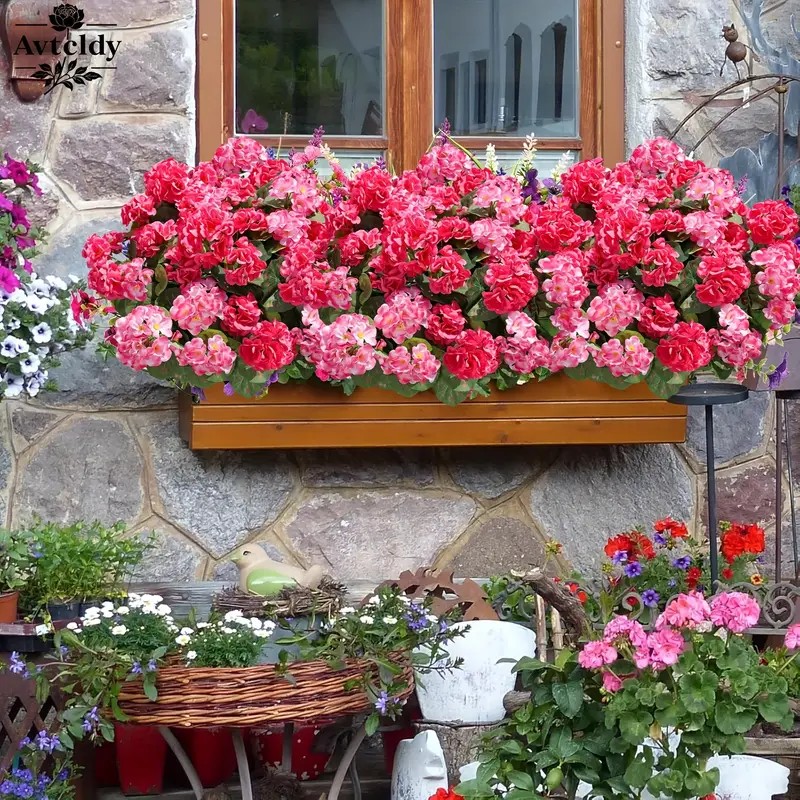 avtcldy 4 bündel künstliche petunien outdoor kunstblumen