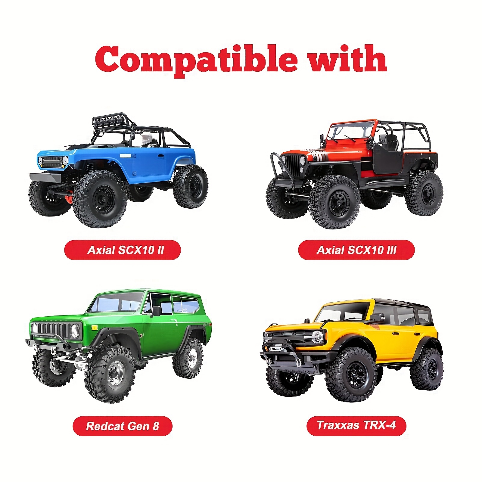 Compatible With Axial SCX10 For Traxxas TRX4 D90 For Redcat Gen8 1 For Axial  For SCX10 Compatible With TRAXXAS For TRX4 For Redcat Gen8 For Axial SCX10 1