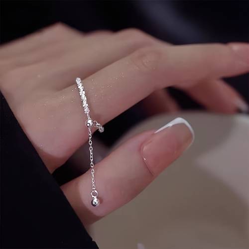 item picture adjustable sparkling ring for women stylish exquisite minimalist versatile jewelry for daily and dates