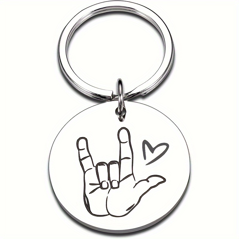 

I Love You" Stainless Steel Keychain - Perfect Gift For Boyfriend, Husband, Girlfriend, Son, Or Christmas, Valentine's Day, Birthday, Or New Year