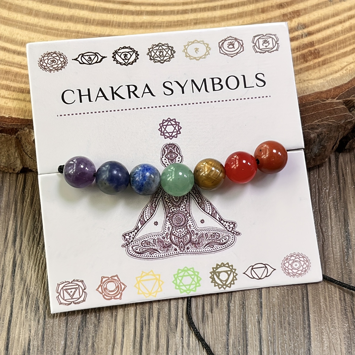 3pc Natural Stone Chakra Bracelet Set, Handmade Meditation Gift